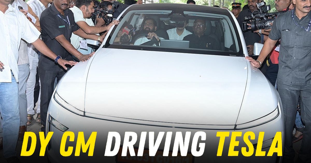 eknath shinde driving tesla model y mumbai featured