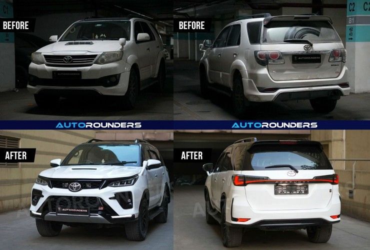 fortuner type 2 to legender before and after