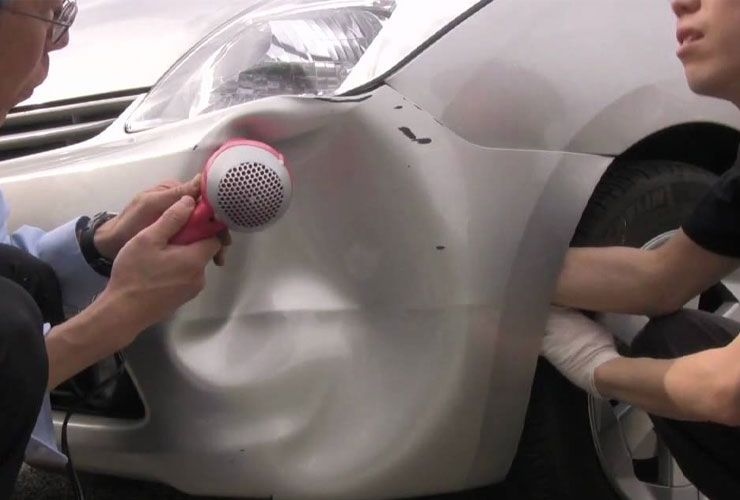 how to repair dents on bumper