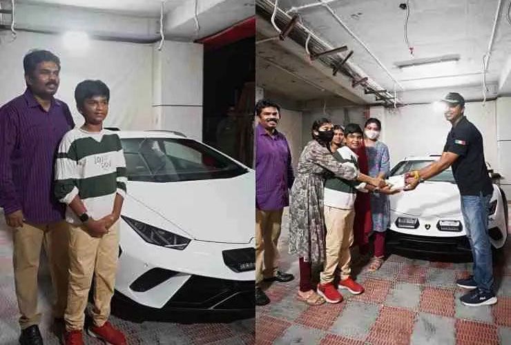 humble family takes delivery of lamborghini sterrato