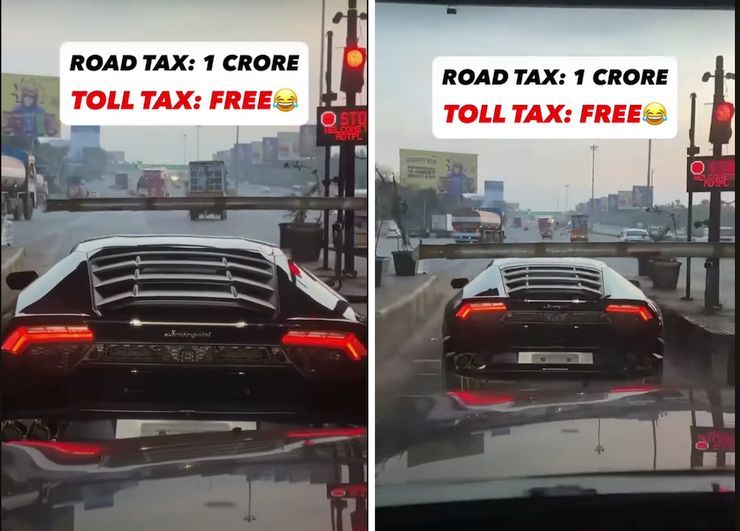 huracan passes under the toll barrier
