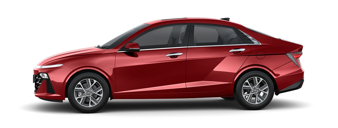 hyundai verna colours fiery red