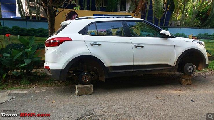 hyundai creta wheels stolen