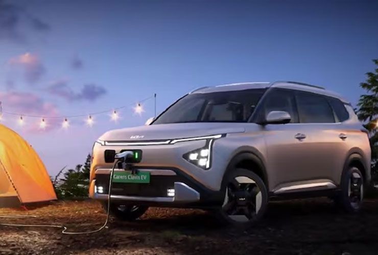 kia carens clavis ev teaser