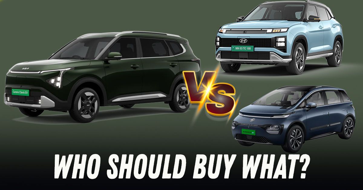 kia carens clavis ev vs mg windsor pro vs hyundai creta ev