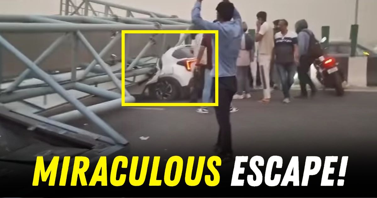 kia sonet crushed delhi passengers escape featured