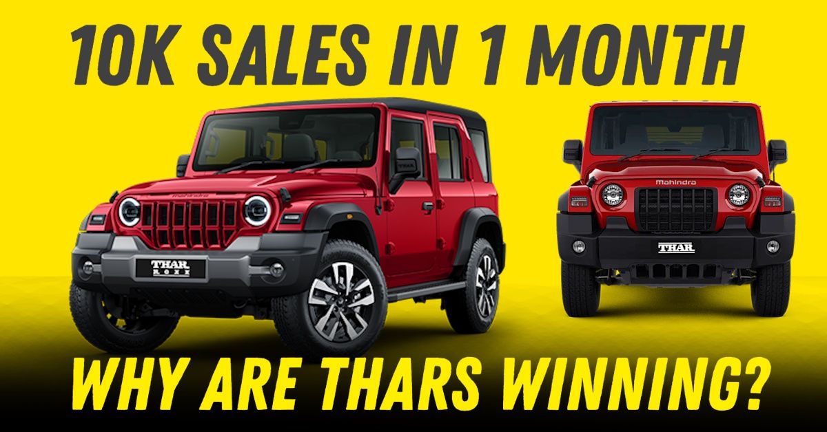mahindra thar and roxx 10,000 unit monthly sales first time featured