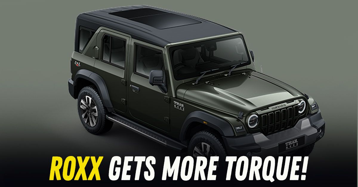 mahindra thar roxx gets more torque
