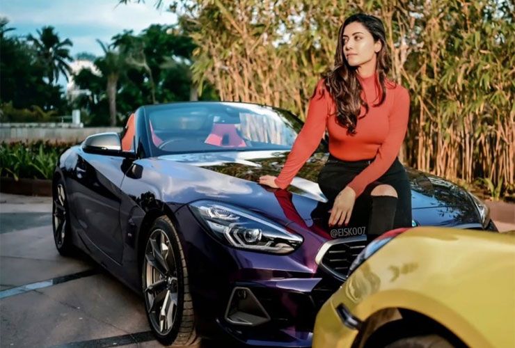 mamta mohandas porsche and bmw z4 m40i