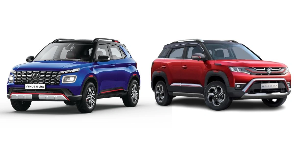hyundai venue n line n6 turbo dct vs maruti suzuki brezza zxi at urban families