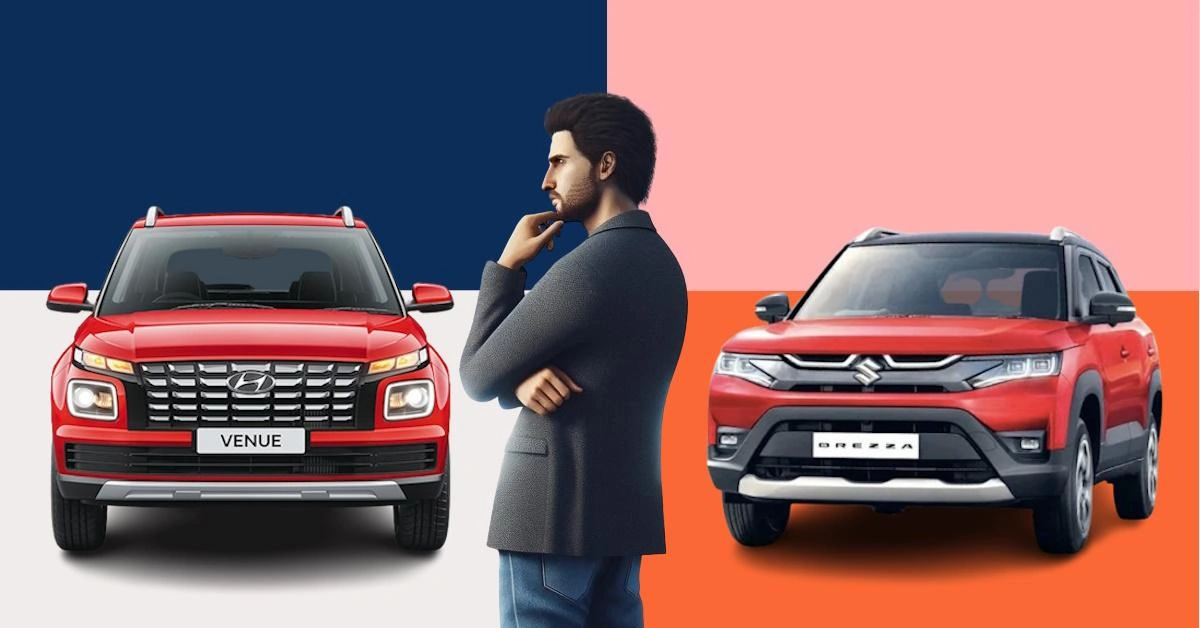 hyundai venue e vs maruti suzuki brezza lxi affordable suv