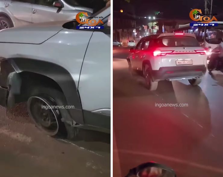 Maruti Brezza Driver Drunk Mapusa Goa