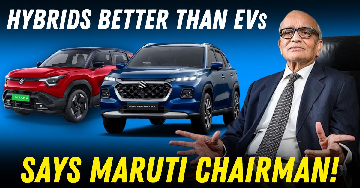 maruti suzuki chairman rc bhargava hybrids better than EVs featured