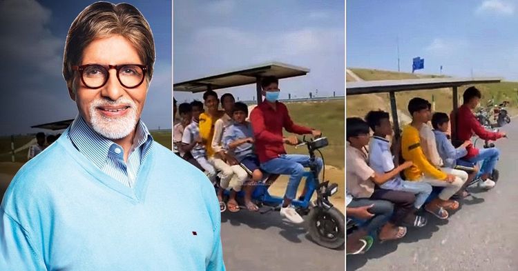 amitabh bachchan 7 seat solar electric bike amitabh bachchan 7 seat solar electric bike