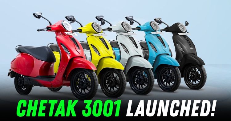 bajaj chetak 3001 electric scooter launched featured bajaj chetak 3001 electric scooter launched featured