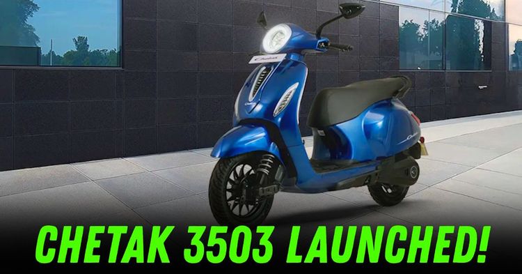 bajaj chetak 3503 electric scooter launched featured bajaj chetak 3503 electric scooter launched featured