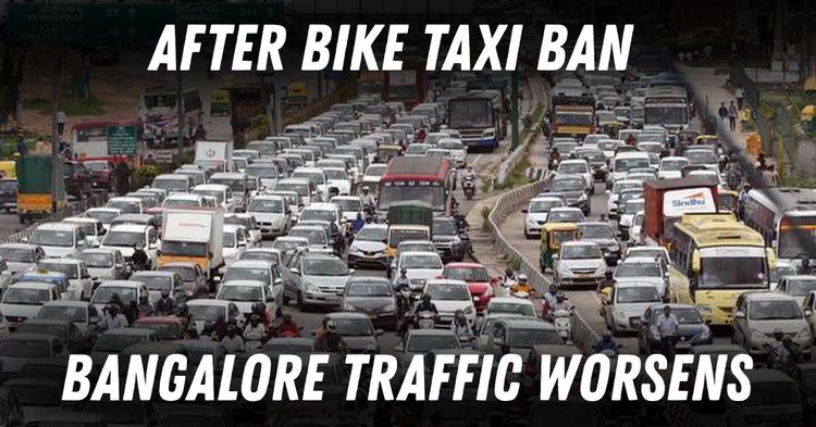 Bangalore bike taxi ban and traffic impact