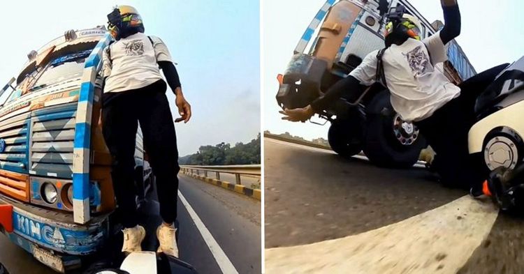 bike stunt rash rider truck crash featured bike stunt rash rider truck crash featured