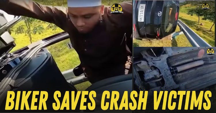 biker saves tata altroz crash victims biker saves tata altroz crash victims