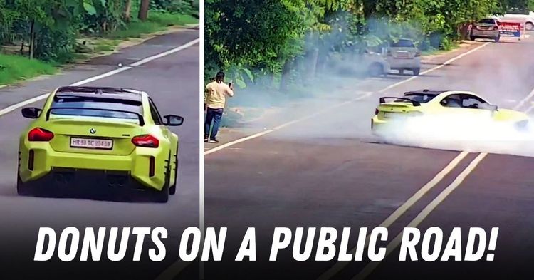 bmw m2 donuts public road noida featured
