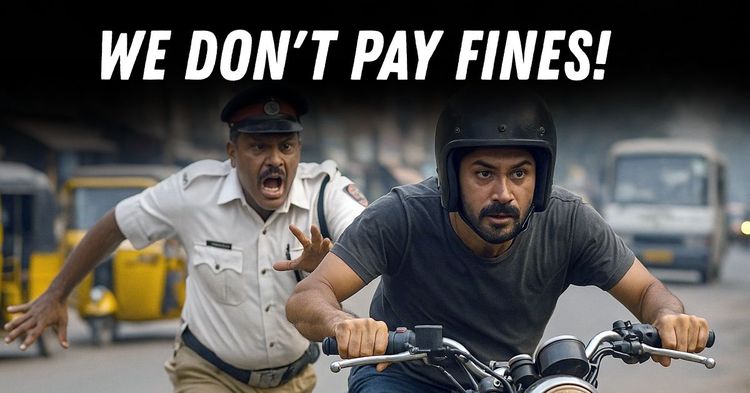 Delhi policeman chasing motorcylist Delhi policeman chasing motorcylist