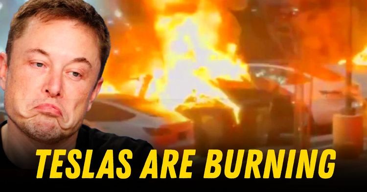 elon musk tesla burning stock crash featured