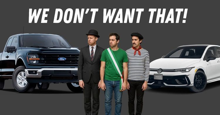 Europeans with Ford F150 and VW Golf Europeans with Ford F150 and VW Golf
