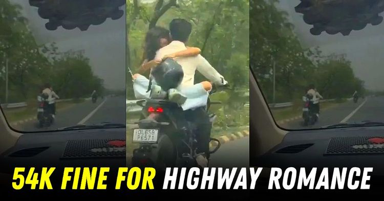 highway romance moving motorcycle couple fined noida featured highway romance moving motorcycle couple fined noida featured