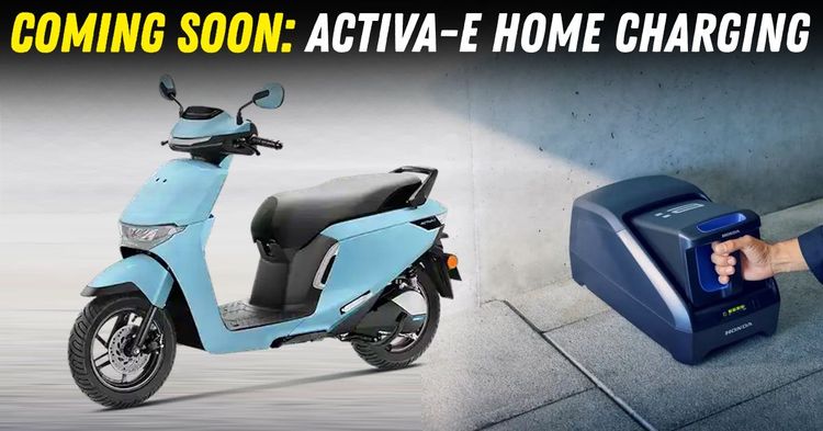 honda activa-e electric scooter home charging dock featured honda activa-e electric scooter home charging dock featured