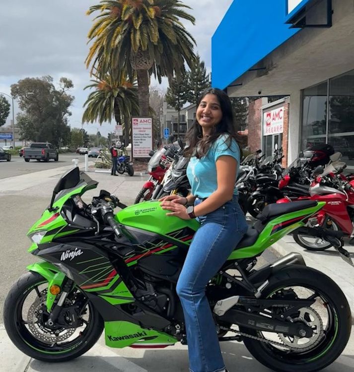 hyderabad woman buys kawasaki ninja 400rr superbike in california