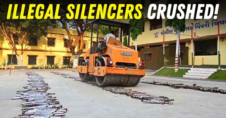 illegal silencers crushed pimpri chinchwad police featured illegal silencers crushed pimpri chinchwad police featured