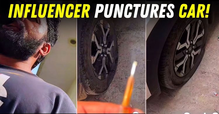 influencer rajat dalal punctures wrongly parked hyundai exter featured influencer rajat dalal punctures wrongly parked hyundai exter featured