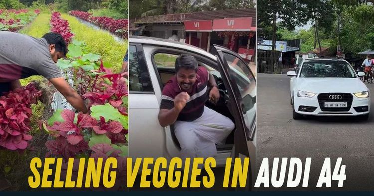 kerala farmer sells vegetables in audi a4 kerala farmer sells vegetables in audi a4