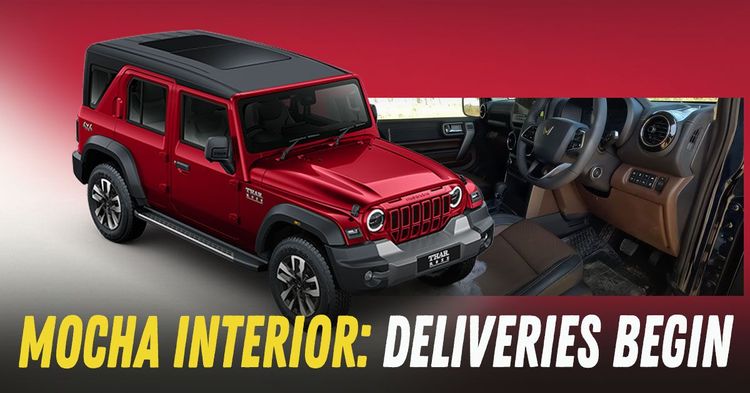 mahindra thar roxx mocha interior deliveries begin mahindra thar roxx mocha interior deliveries begin