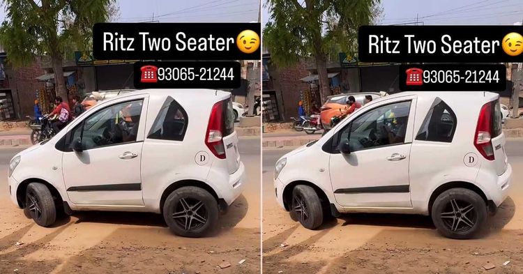 maruti ritz two door side maruti ritz two door side