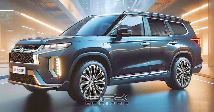 maruti suzuki grand vitara 7 seat hybrid suv render