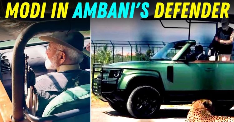 narendra modi pm ambani land rover defender safari vantara featured narendra modi pm ambani land rover defender safari vantara featured