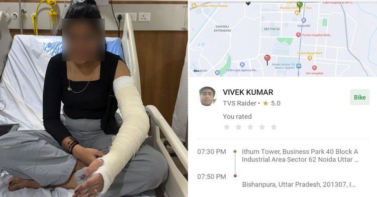 ola bike taxi crash woman broken hand featured ola bike taxi crash woman broken hand featured