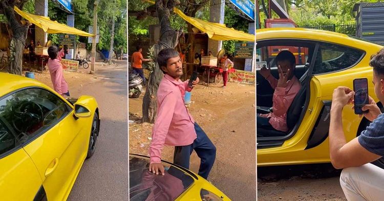 porsche owner gives diabled man a joyride