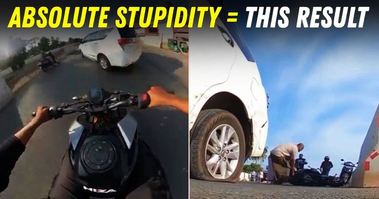 rash ktm duke rider crashes into toyota innova featured rash ktm duke rider crashes into toyota innova featured