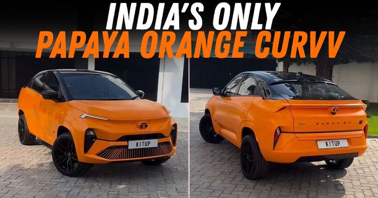 tata curvv papaya orange custom paint job kitup featured tata curvv papaya orange custom paint job kitup featured