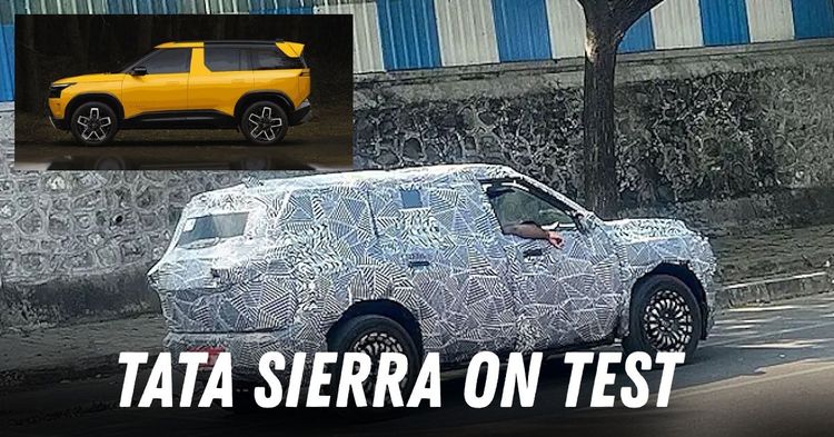 Tata Sierra testing spy shot Tata Sierra testing spy shot