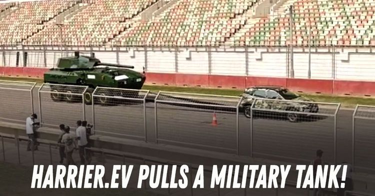 tata harrier.ev pulls a whap 8x8 tata harrier.ev pulls a whap 8x8