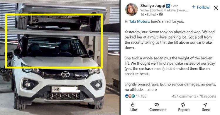 tata nexon supports weight of parking lift plus car featured tata nexon supports weight of parking lift plus car featured