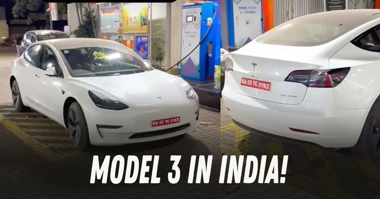 tesla model 3 spotted in india featured image