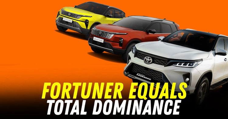 toyota fortuner outsells tata harrier safari suvs featured toyota fortuner outsells tata harrier safari suvs featured