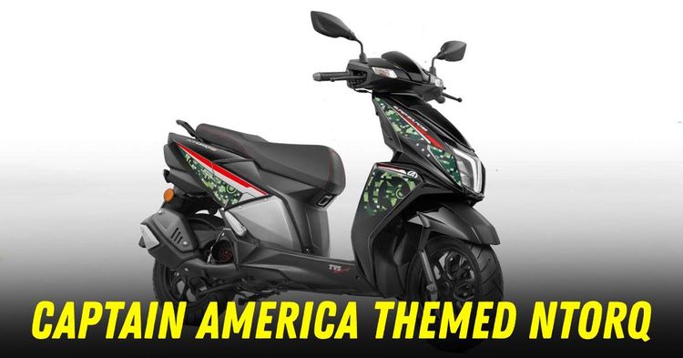 tvs ntorq captain america theme featured tvs ntorq captain america theme featured