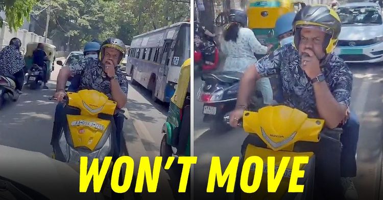 two wheeler rider blocks car wrong way bengaluru featured two wheeler rider blocks car wrong way bengaluru featured