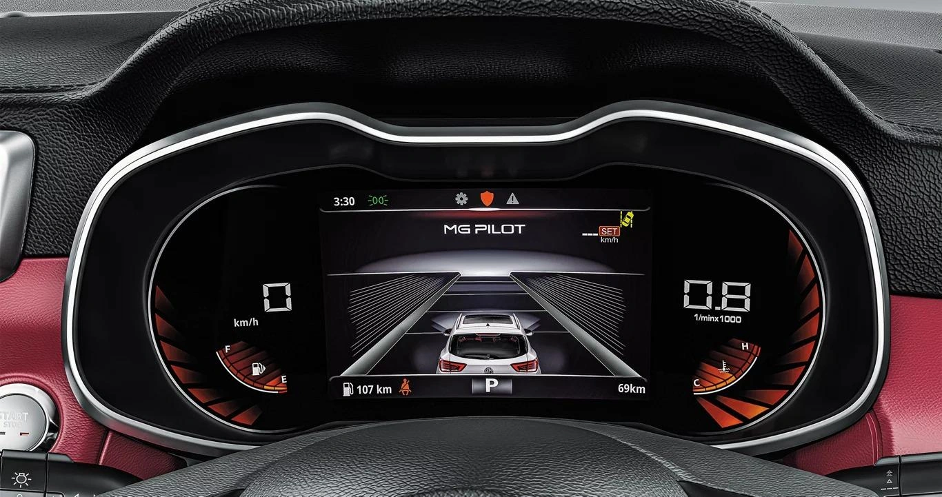 mg astor interiors parking camera display