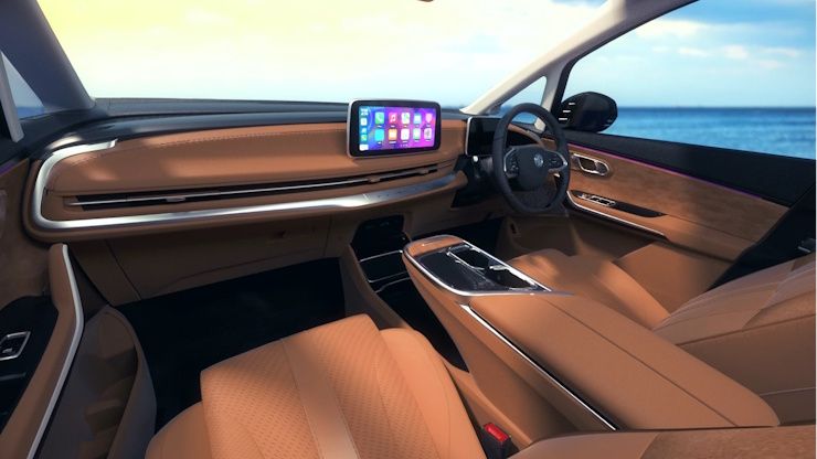 mg m9 mifa electric mpv dashboard